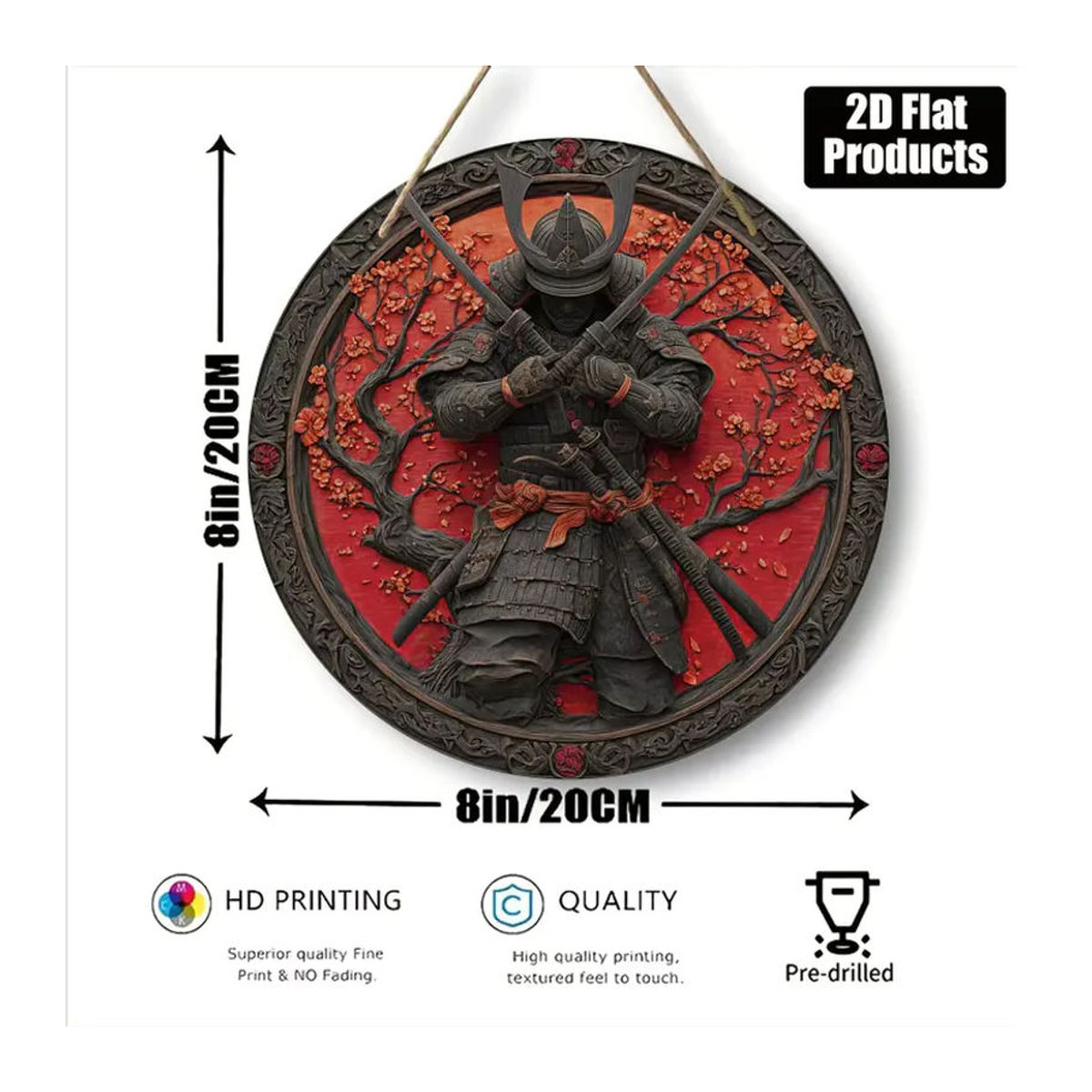 CIFBUY Rundes Metallschild für Sportteam-Fans mit Logo zur Wanddekoration, Mehrfarbig, Hängend - Bild 2