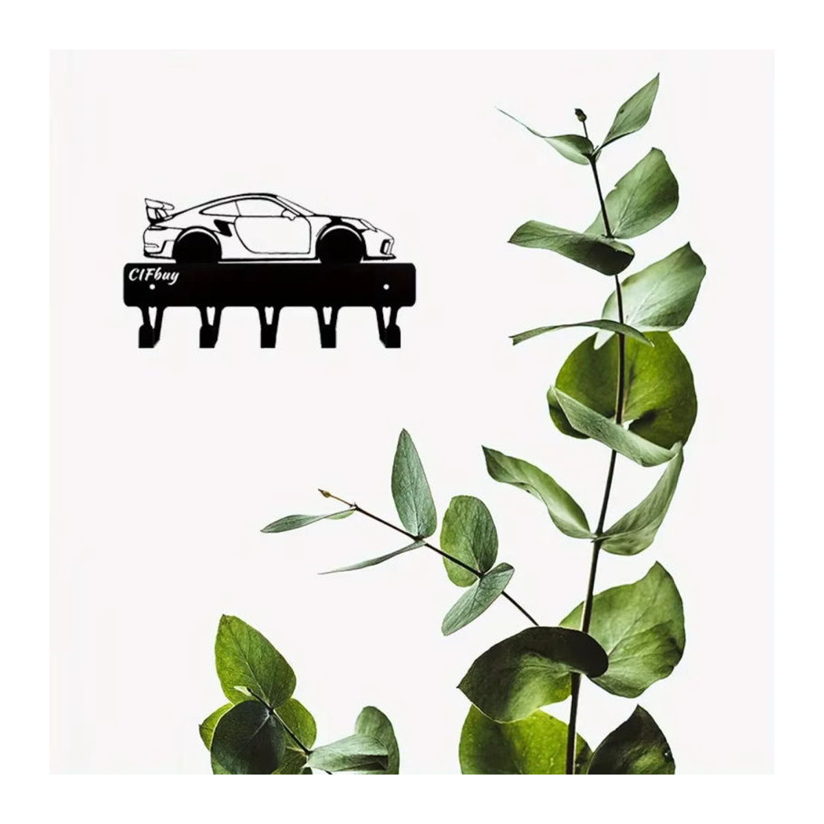 CIFBUY Sportwagen Wandkunst aus Metall in Schwarz zur Dekoration für Kinderzimmer und Wohnzimmer - Bild 5