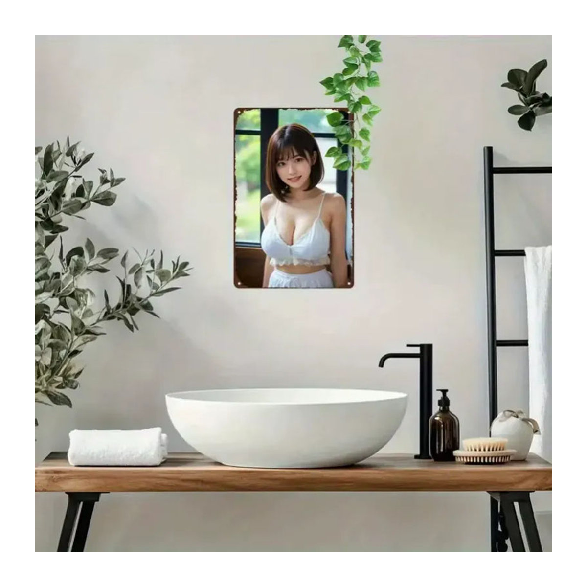 CIFBUY Vintage Anime Metallschild für die Wanddekoration, mehrfarbig, B/H: 30,48 x 30,48 cm - Bild 1