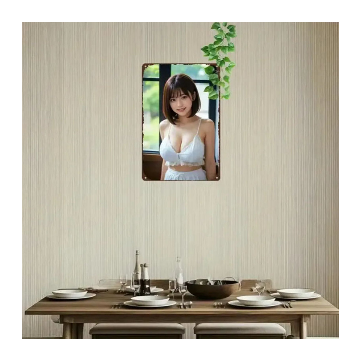 CIFBUY Vintage Anime Metallschild für die Wanddekoration, mehrfarbig, B/H: 30,48 x 30,48 cm - Bild 4
