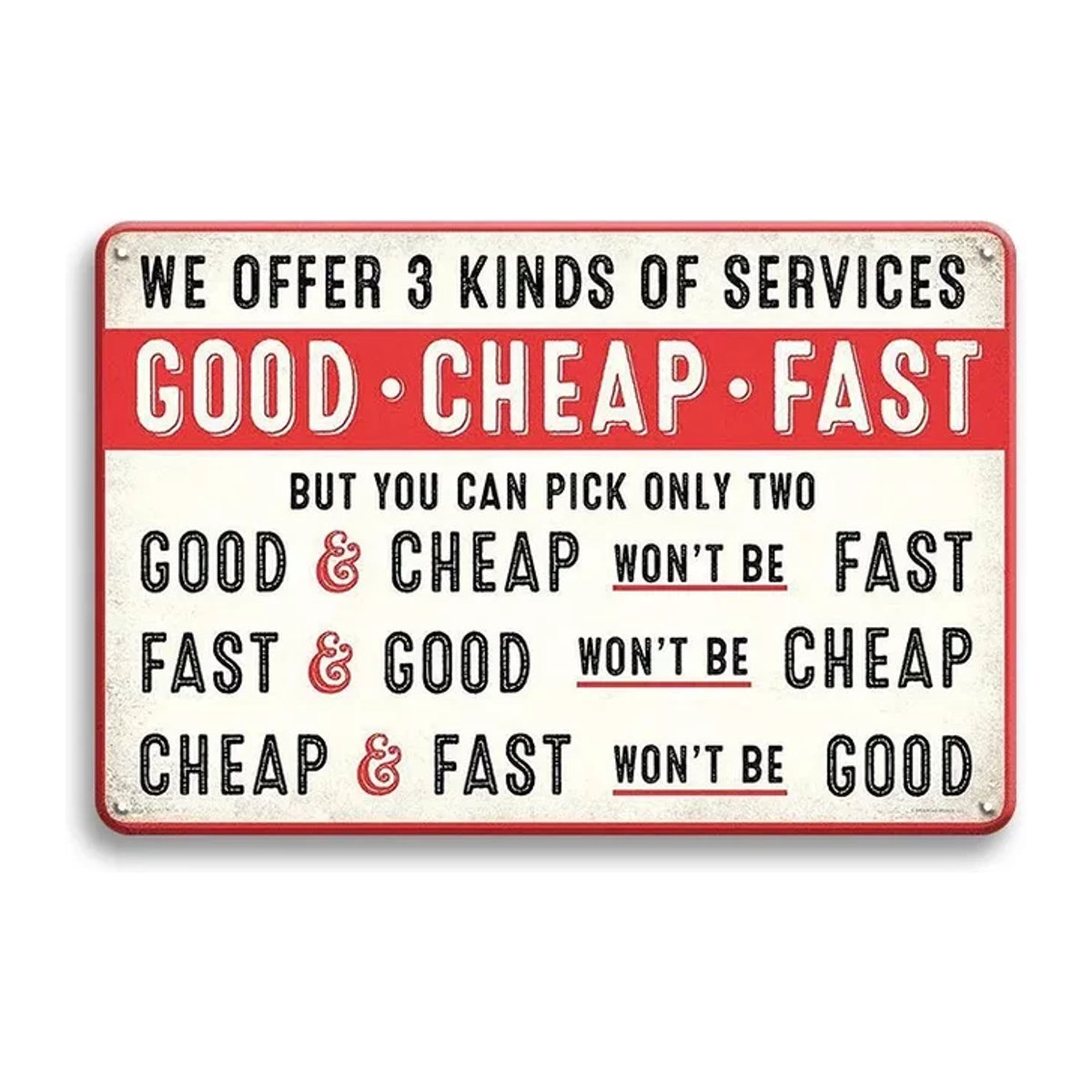CIFBUY Vintage Metall-Wandschild mit humorvollem Spruch für Büro und Laden zur Wandmontage - Bild 1