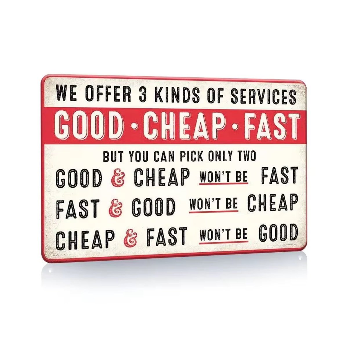 CIFBUY Vintage Metall-Wandschild mit humorvollem Spruch für Büro und Laden zur Wandmontage - Bild 2