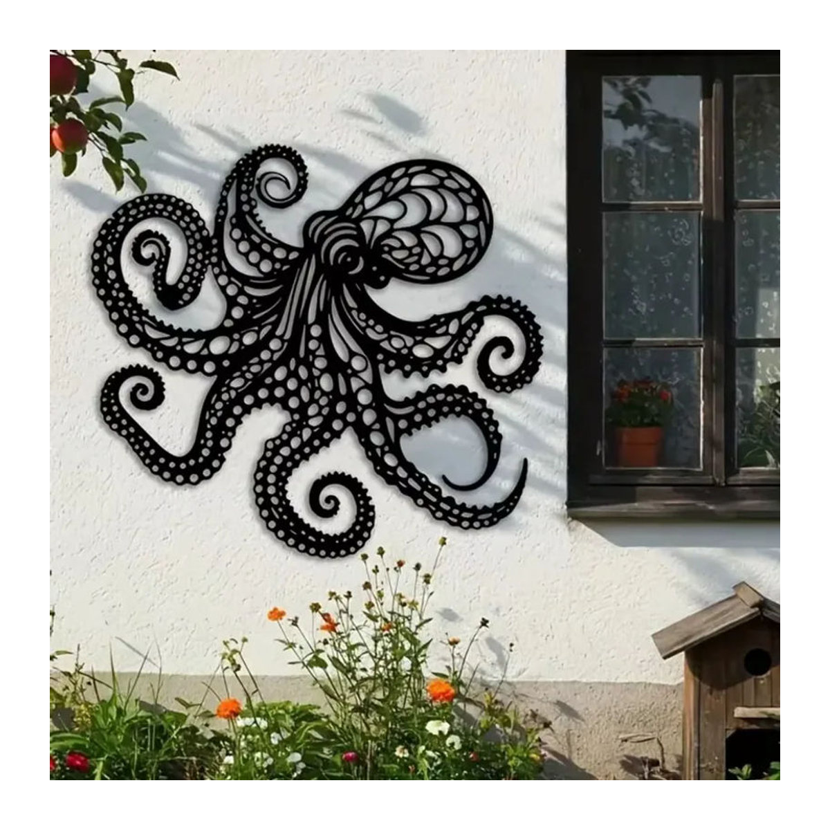 CIFBUY Vintage Oktopus Metall-Wandkunst in Schwarz als gotische Tentakel-Skulptur zur Wanddekoration - Bild 4