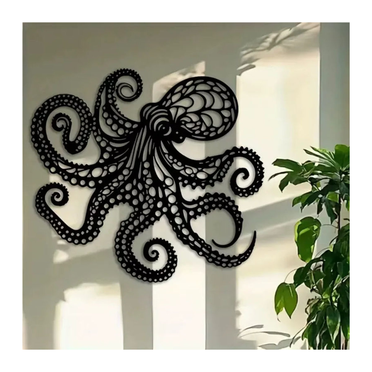 CIFBUY Vintage Oktopus Metall-Wandkunst in Schwarz als gotische Tentakel-Skulptur zur Wanddekoration - Bild 5
