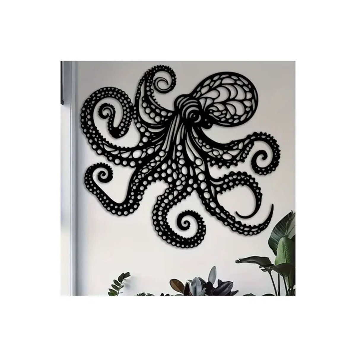 CIFBUY Vintage Oktopus Metall-Wandkunst in Schwarz als gotische Tentakel-Skulptur zur Wanddekoration - Bild 6