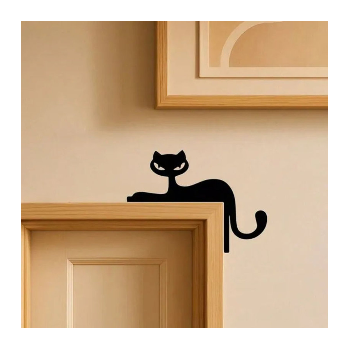 CIFBUY Vintage Wandskulptur Schwarze Katze aus Metall zur Wanddekoration - Bild 1