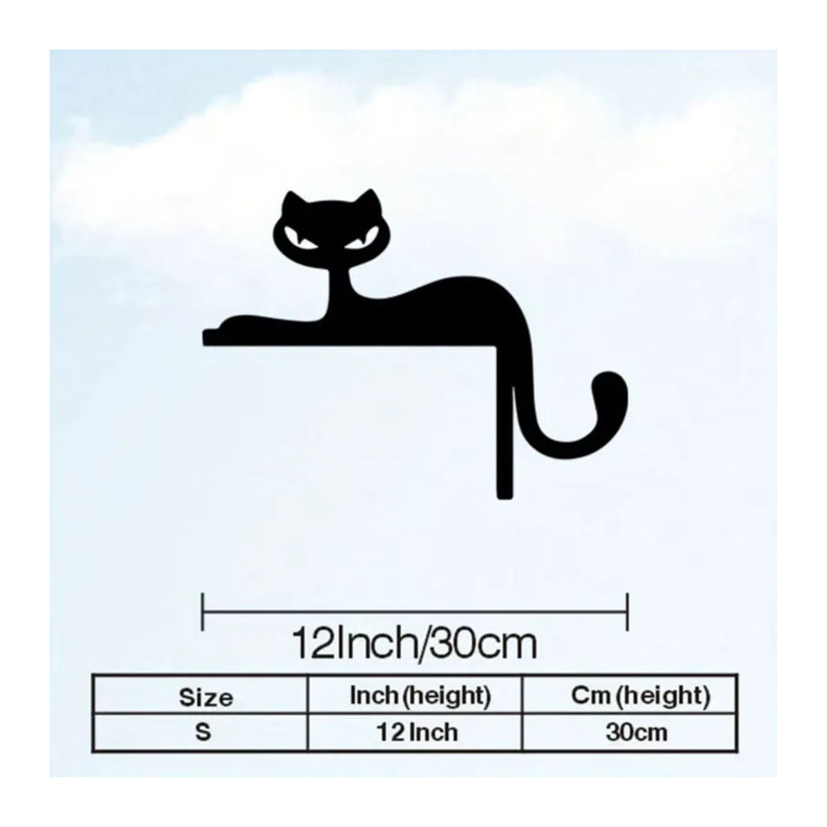 CIFBUY Vintage Wandskulptur Schwarze Katze aus Metall zur Wanddekoration - Bild 2