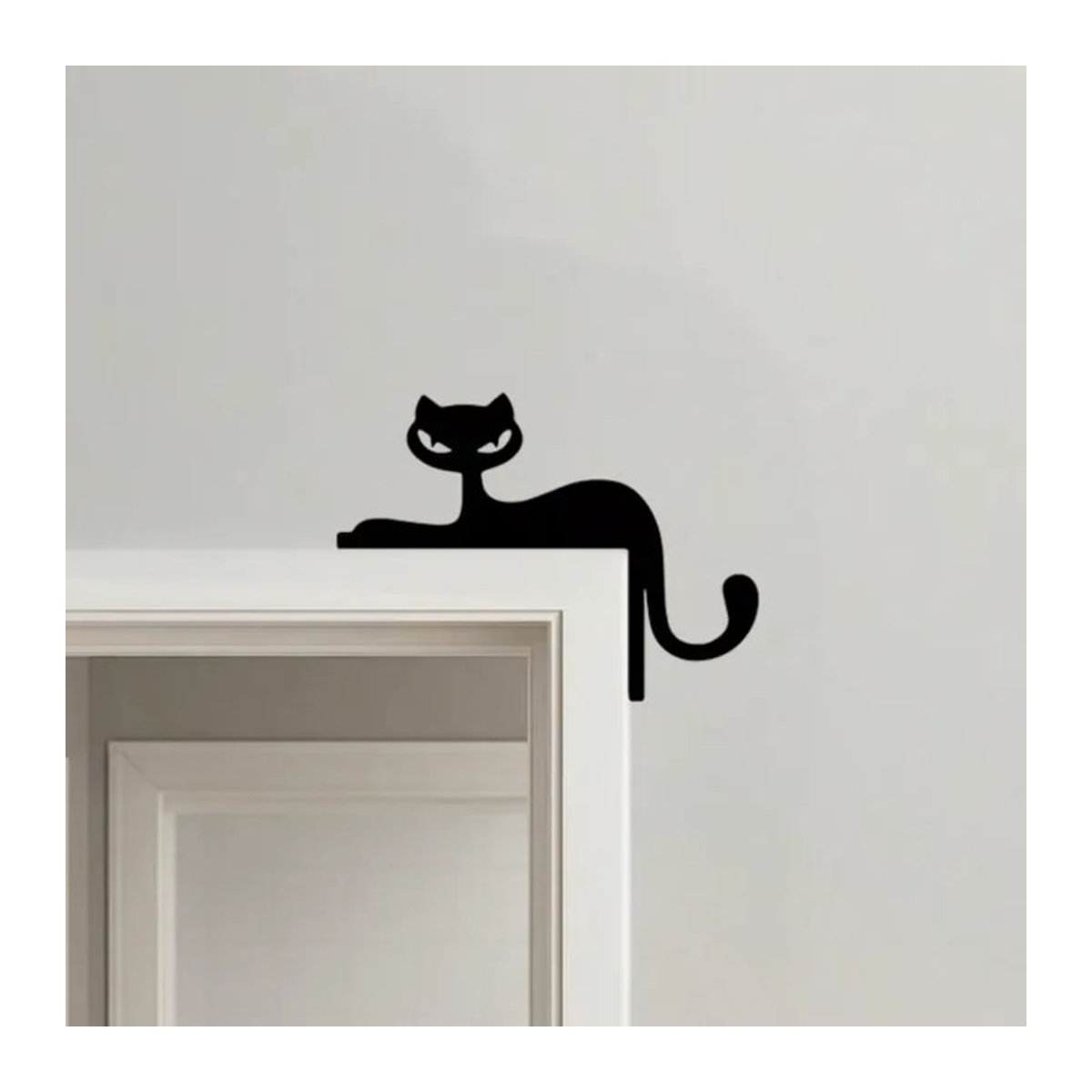 CIFBUY Vintage Wandskulptur Schwarze Katze aus Metall zur Wanddekoration - Bild 3