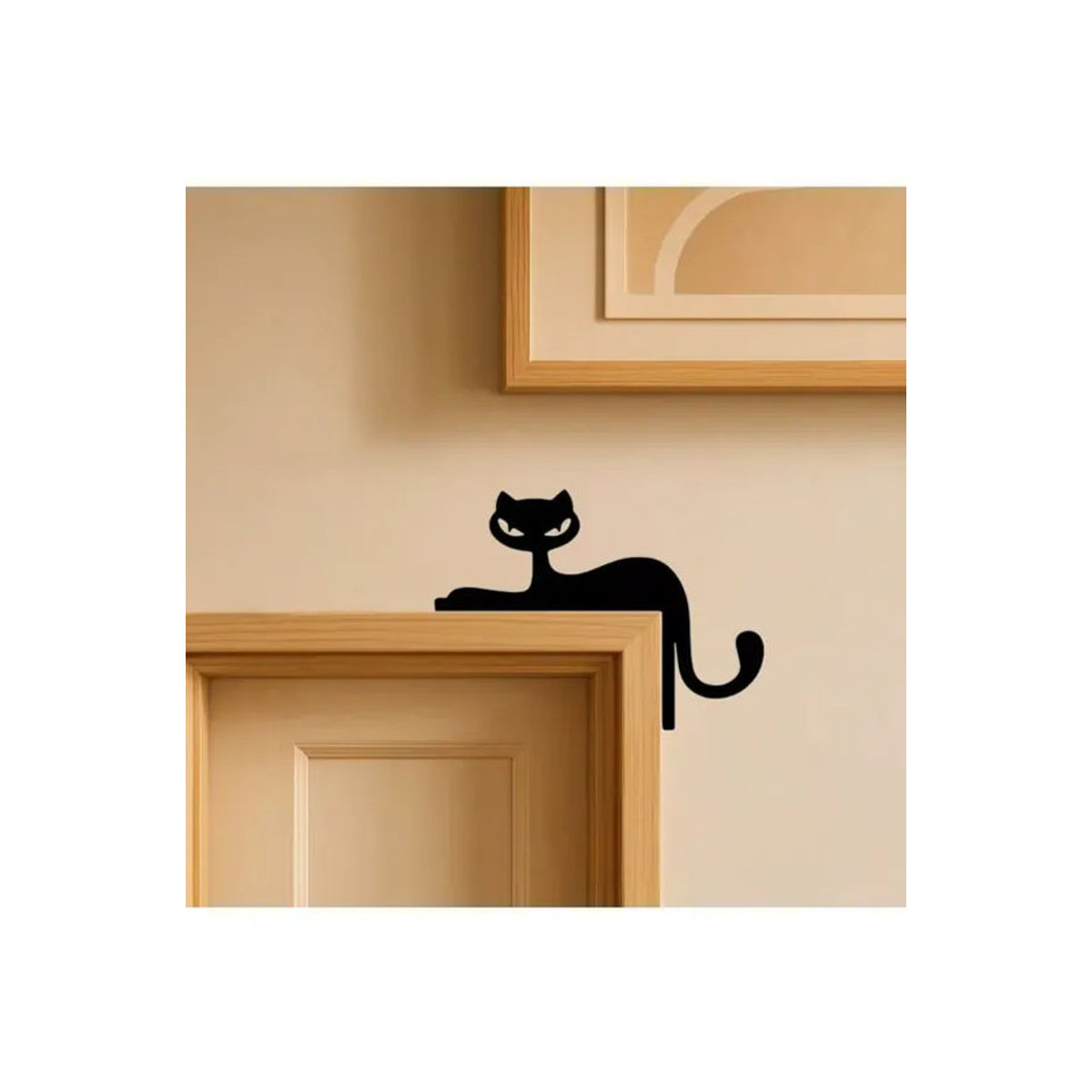 CIFBUY Vintage Wandskulptur Schwarze Katze aus Metall zur Wanddekoration - Bild 4