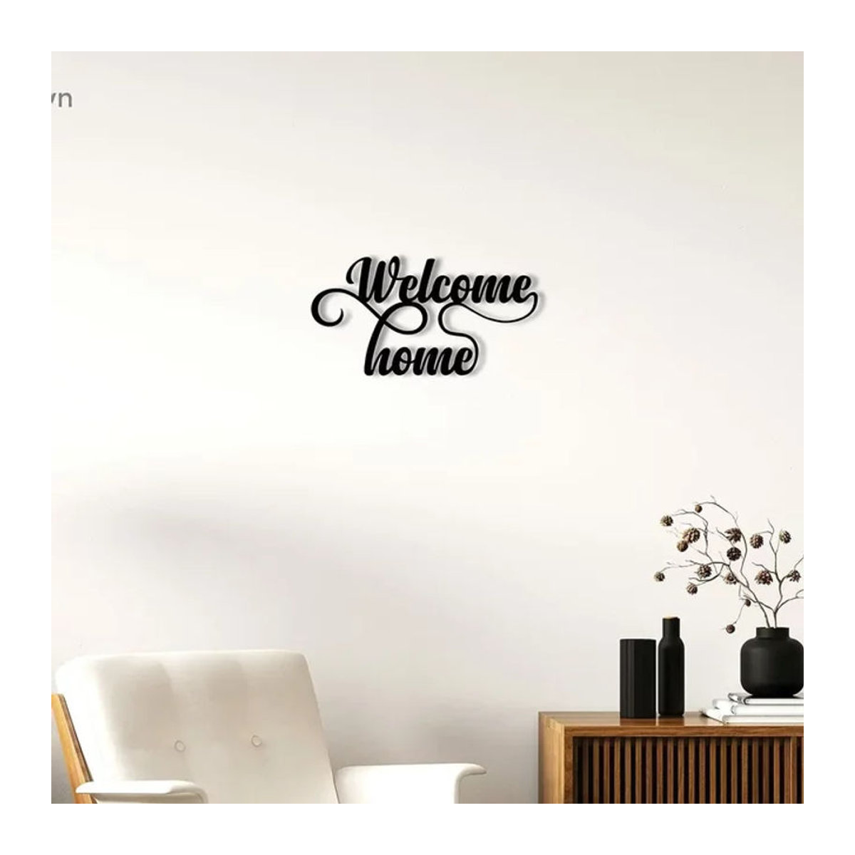 CIFBUY Wanddeko aus Metall Hello Young Willkommen zu Hause in Schwarz mit Buchstaben und unregelmäßigem Design - Bild 1