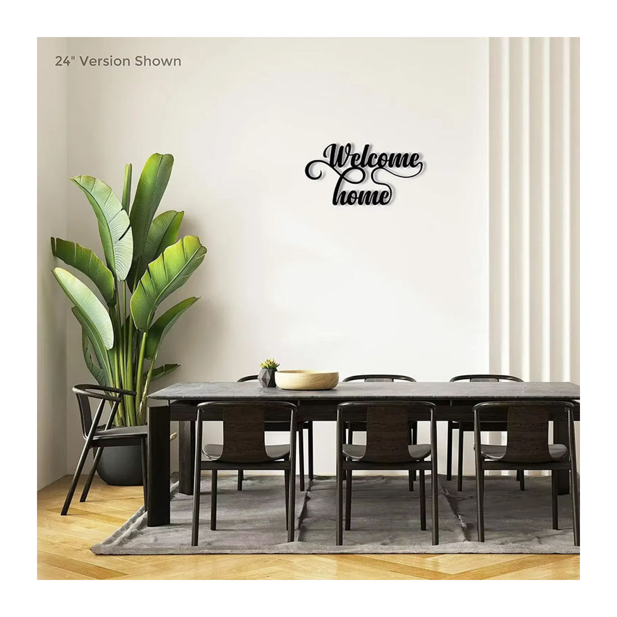 CIFBUY Wanddeko aus Metall Hello Young Willkommen zu Hause in Schwarz mit Buchstaben und unregelmäßigem Design - Bild 5