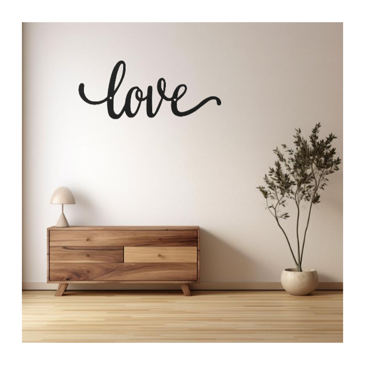 CIFBUY Wanddekoration Metall Wort Liebe in Schwarz für rustikale Wandkunst - Bild 1