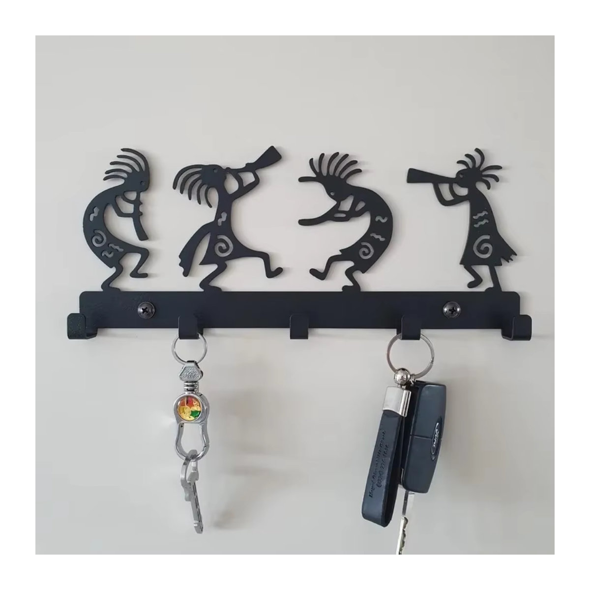 CIFBUY Wandgarderobe aus Metall im Vintage-Design, Wandhaken in Schwarz zur Wandmontage für Mäntel, Hüte und Schlüssel - Bild 4