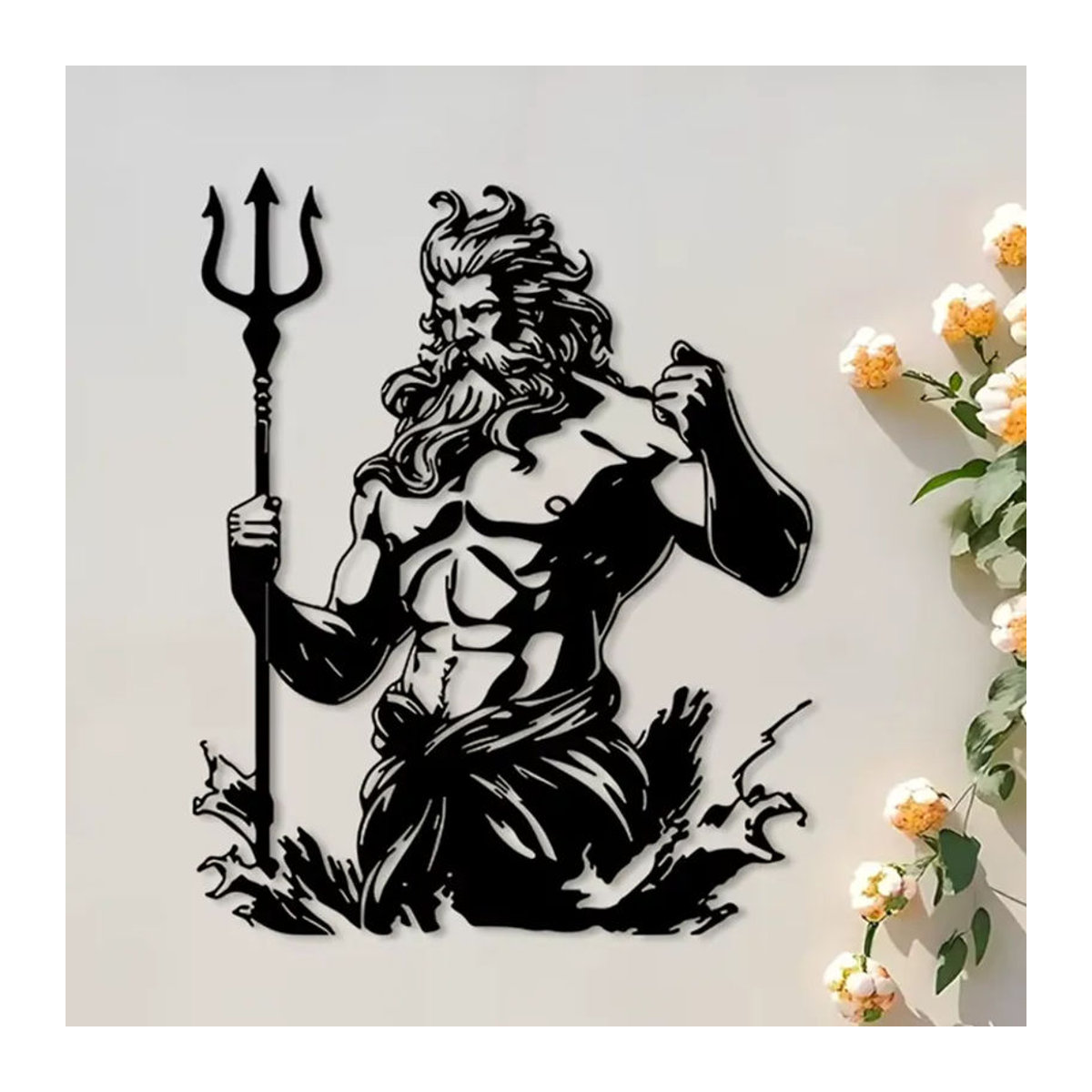 CIFBUY Wandkunst aus Metall Griechische Mythologie Götter Wandbild Schwarz unregelmäßig - Bild 3