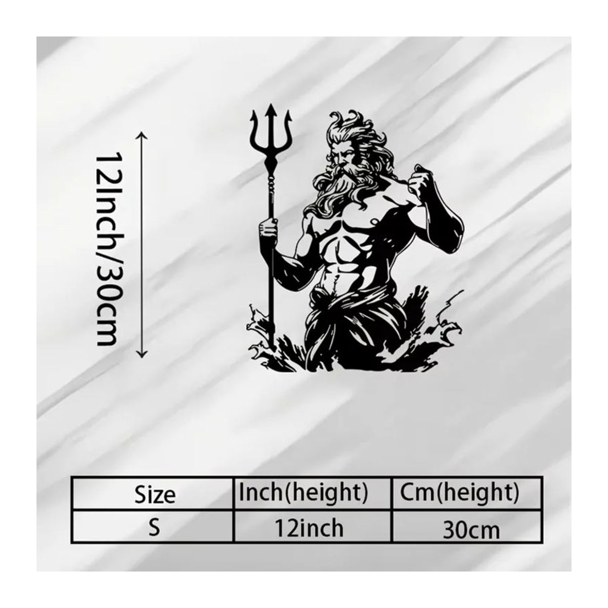 CIFBUY Wandkunst aus Metall Griechische Mythologie Götter Wandbild Schwarz unregelmäßig - Bild 4