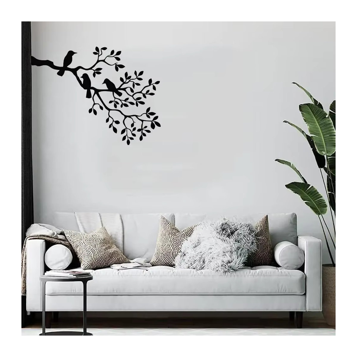 CIFBUY Wandkunst aus Metall Vögel auf Ast in Schwarz, Wanddekoration unregelmäßig, Breite: 45,72 cm, Höhe: 35,56 cm - Bild 5