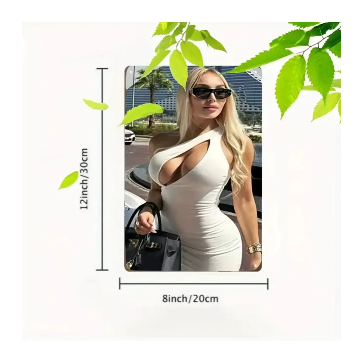 CIFBUY Wandkunst Elegante blonde Dame aus Metall in Weiß im Vintage-Stil für Wohnzimmer und Schlafzimmer - Bild 3