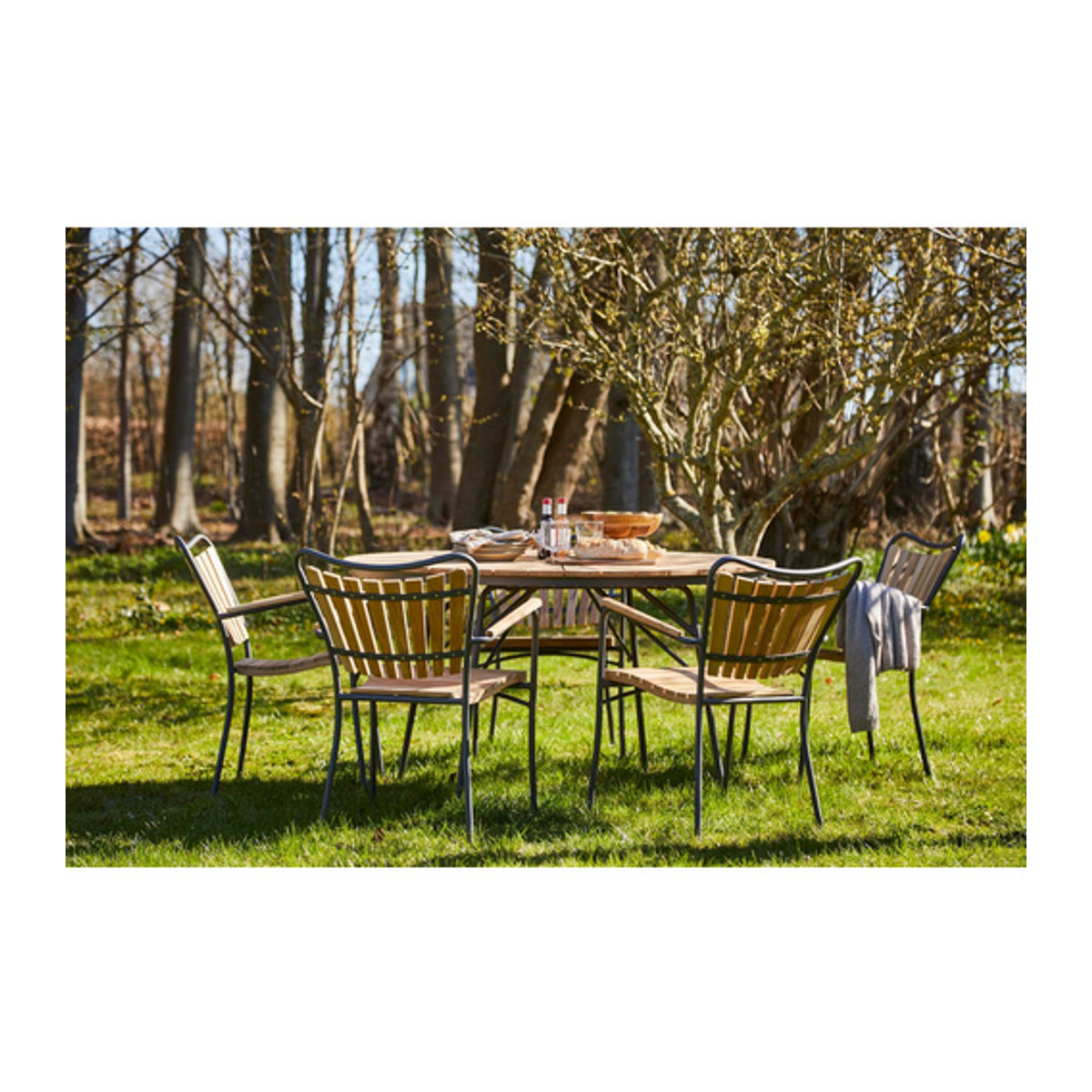 Cinas Gartenmöbel-Set Ellen aus Teakholz und Aluminium, 6-teilig, Braun/Anthrazit - Bild 2