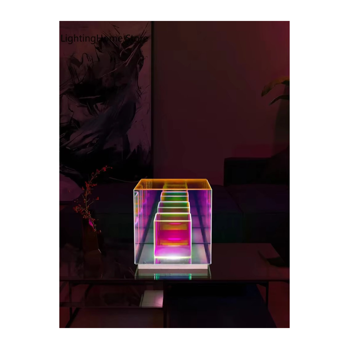 Claeted Cube Tischlampe aus Acryl mit LED in Bunt im Nordic Design - Bild 3
