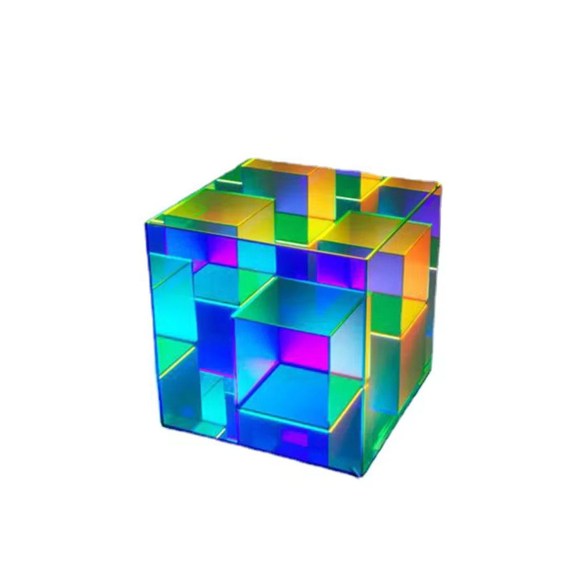 Claeted Cube Tischlampe aus Acryl mit LED in Bunt im Nordic Design - Bild 4
