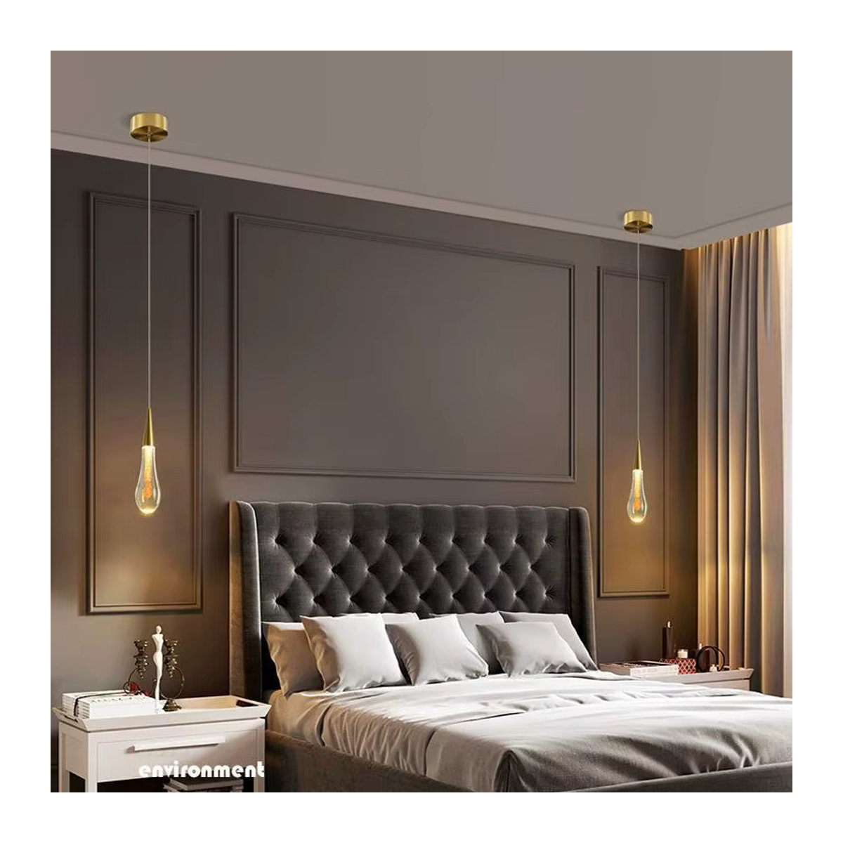 Claeted LED Wasser Tropfen Pendelleuchte im minimalistischen Luxus-Design für Esszimmer und Bar - Bild 3
