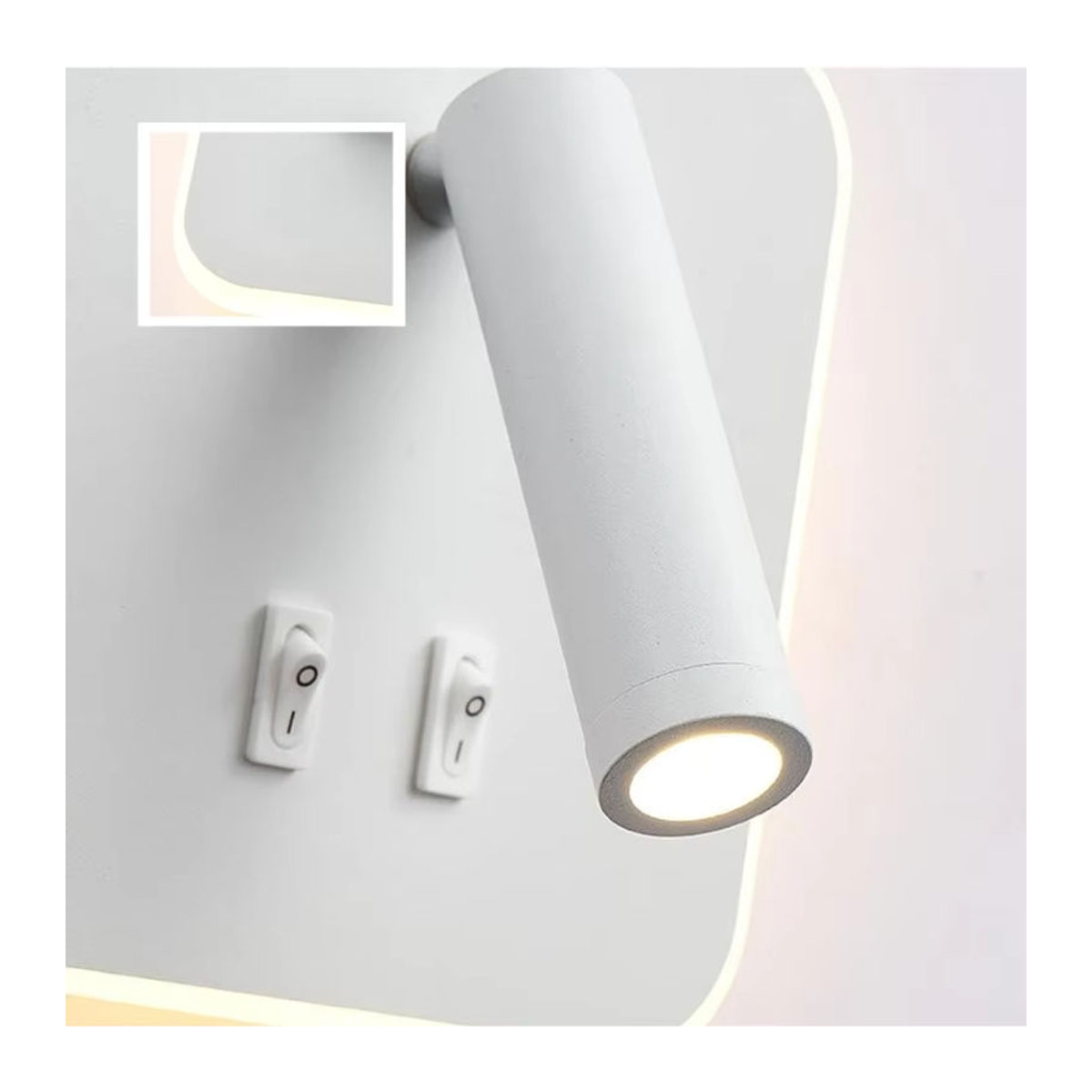 Claeted Moderne LED Wandleuchte Schwarz mit verstellbarem Winkel für Schlafzimmer und Nachttisch 10W - Bild 4