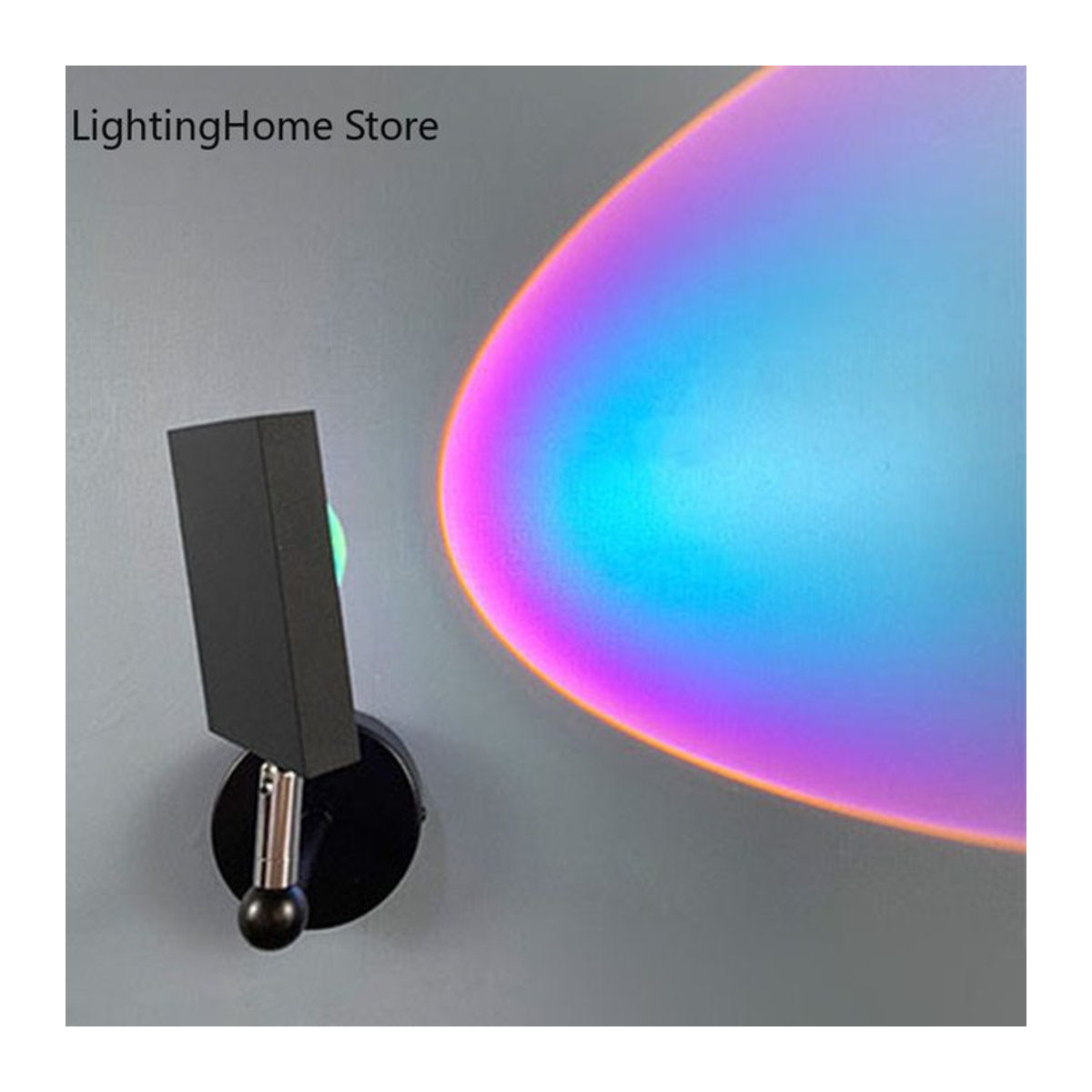 Claeted Sunset Regenbogen Projektionslampe in Rot und Schwarz für eine moderne Atmosphäre im Schlafzimmer - Bild 1