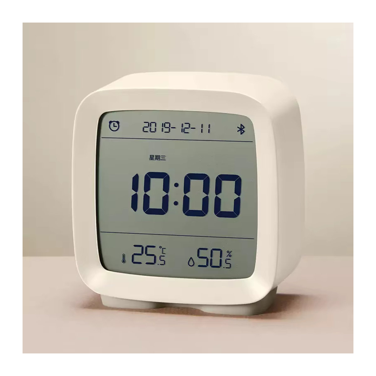 Cleargrass Qingping Smart-Wecker mit LCD-Bildschirm, Temperatur- und Luftfeuchtigkeitsanzeige sowie einstellbarem Nachtlicht in Weiß oder Blau - Bild 2