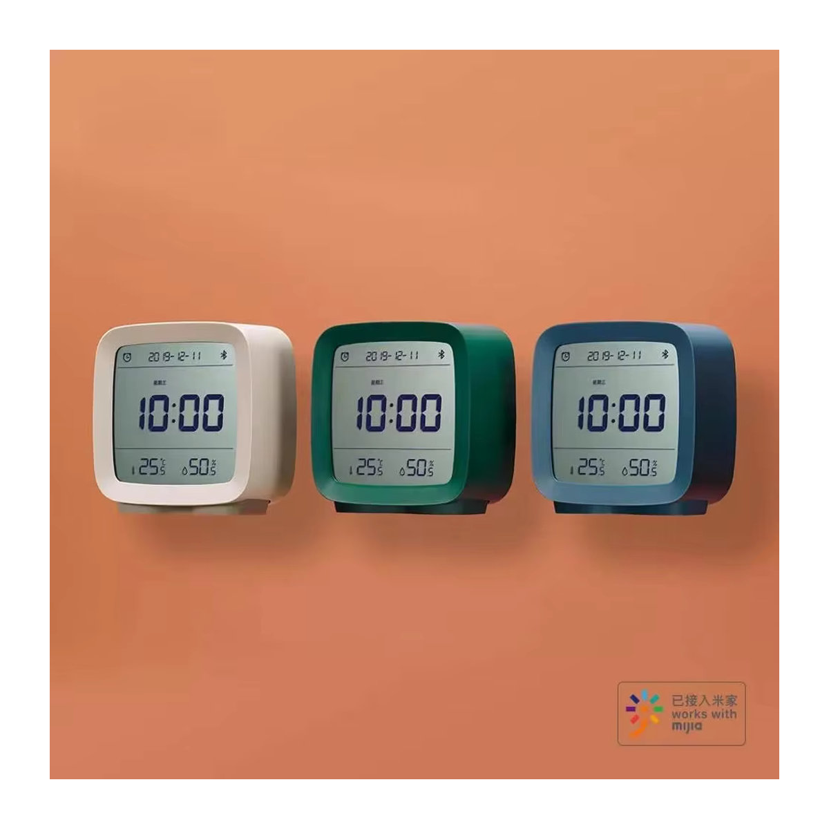 Cleargrass Qingping Smart-Wecker mit LCD-Bildschirm, Temperatur- und Luftfeuchtigkeitsanzeige sowie einstellbarem Nachtlicht in Weiß oder Blau - Bild 6