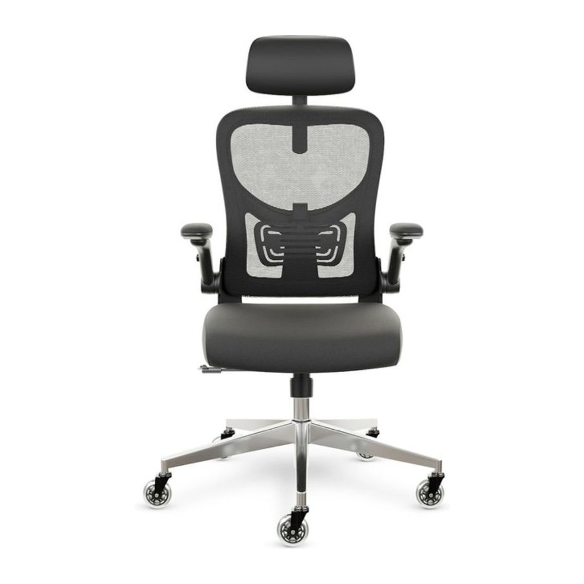 CLOUVOU SmartSeat Ergonomischer Bürostuhl in Schwarz mit Mesh-Rückenlehne und modernem Design - Bild 1
