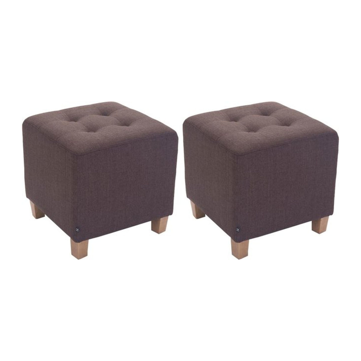 CLP 2er Set Sitzhocker Pharao moderne Sitzwürfel mit Stoffbezug und Polsterung - Bild 1