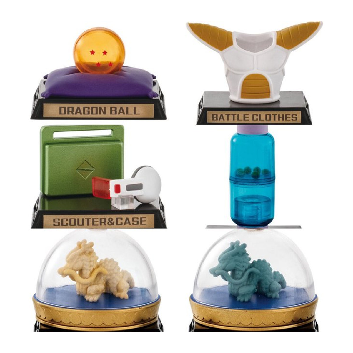 COKANO Kawaii Gashapon Kapselspielzeug Anime-Requisiten Serie 05 Zauberdrache mit Kuppel-Kampfjacken-Ornamentfiguren aus Kunststoff, mehrfarbig - Bild 1