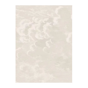 Cole & Son Tapete Nuvolette Pearl in Beige mit Wolken-Motiv aus Papier