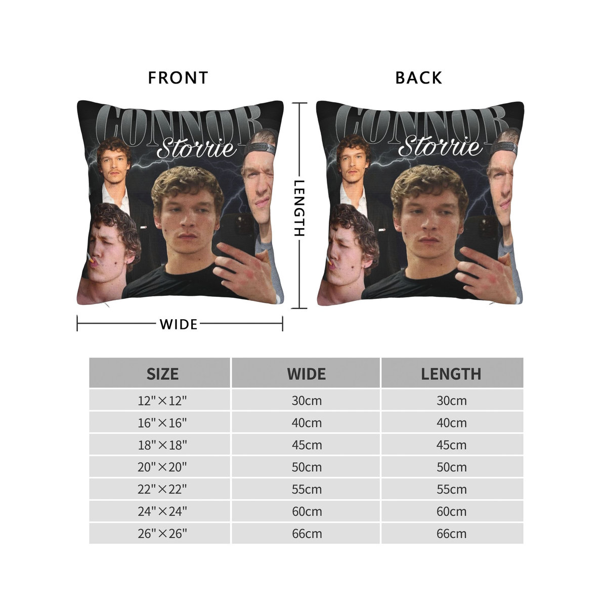 Connor Storrie Kissenbezug Erbitterte Rivalität Vintage aus weichem Polyester, quadratisch, B/B/H: 45 x 45 x 45 cm - Bild 1
