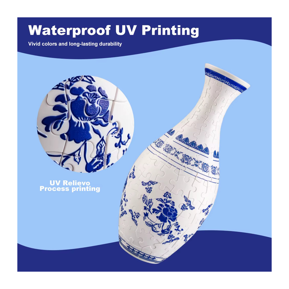 CONUSEA 3D-Puzzle-Vase aus Kunststoff in Weiß für Schnittblumen - Bild 4