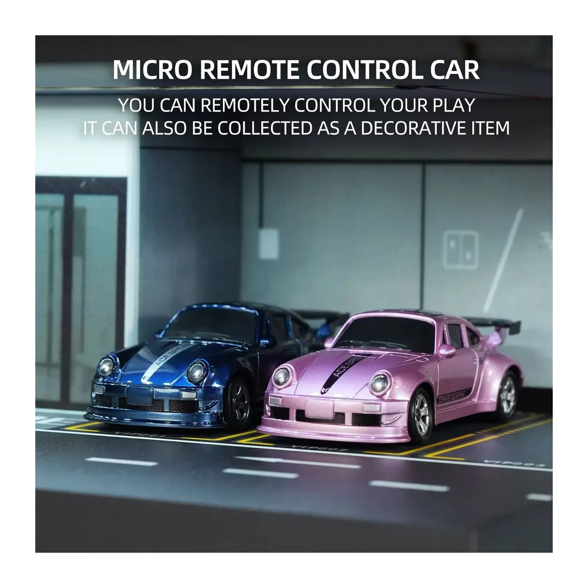 CONUSEA Mini RC Racing Auto Fernbedienung Sport Auto Off-Road High Speed Drift Micro Fahrzeug für Kinder in Weiß und Bunt - Bild 3