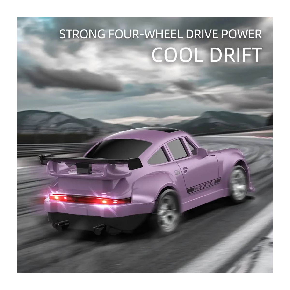 CONUSEA Mini RC Racing Auto Fernbedienung Sport Auto Off-Road High Speed Drift Micro Fahrzeug für Kinder in Weiß und Bunt - Bild 6