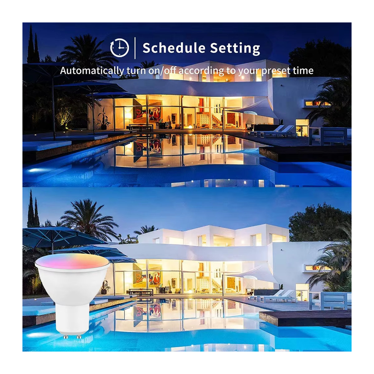 COOLO Smart LED-Lampe GU10 RGB+C+W dimmbar mit Tuya ZigBee und WIFI App-Steuerung für Alexa und Google Home in Bunt und Weiß - Bild 4