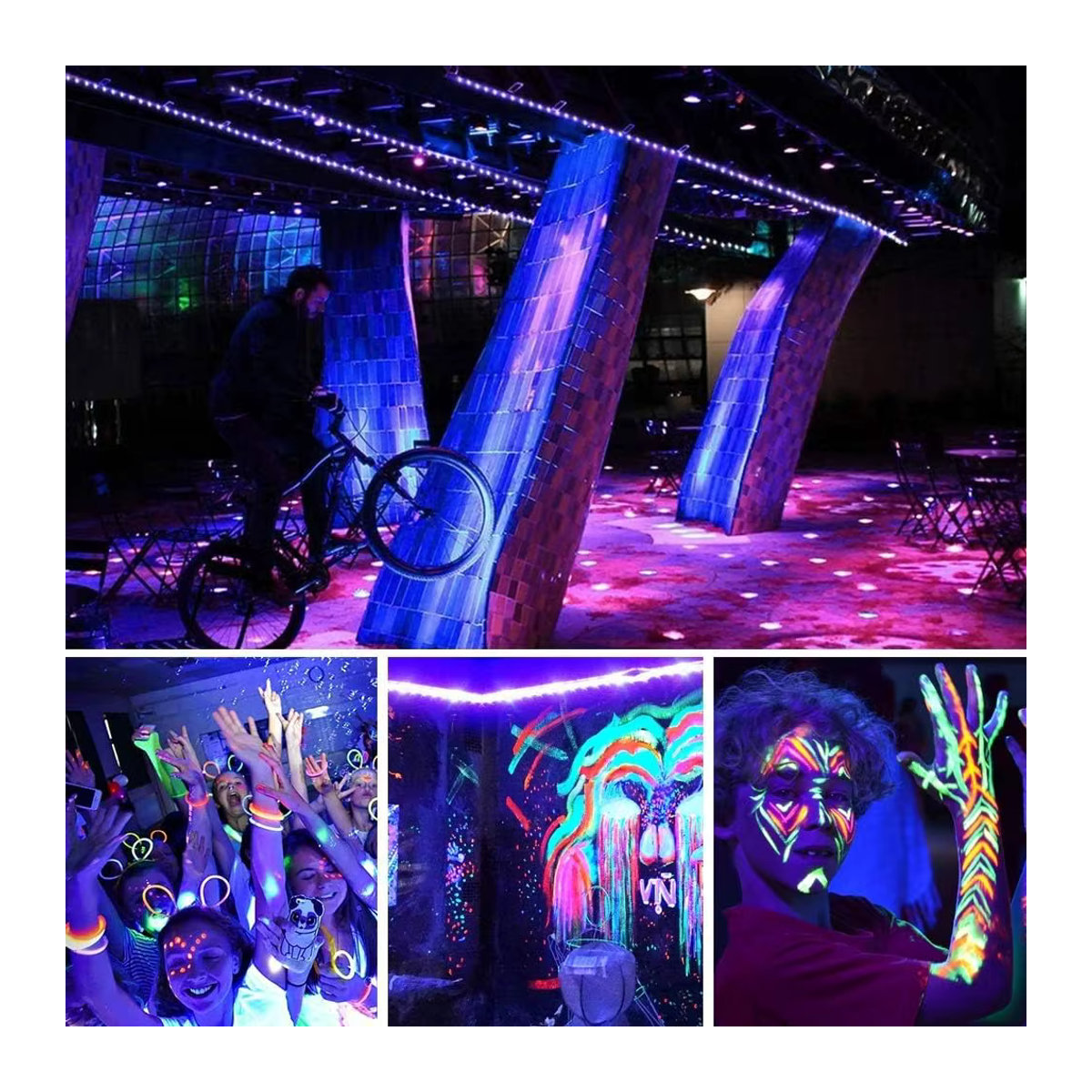 Coolo UV-LED-Lichtleiste flexibles LED-Lichtband 395–405 nm Schwarzlicht SMD 2835 DC5V für Glow-Partys - Bild 6