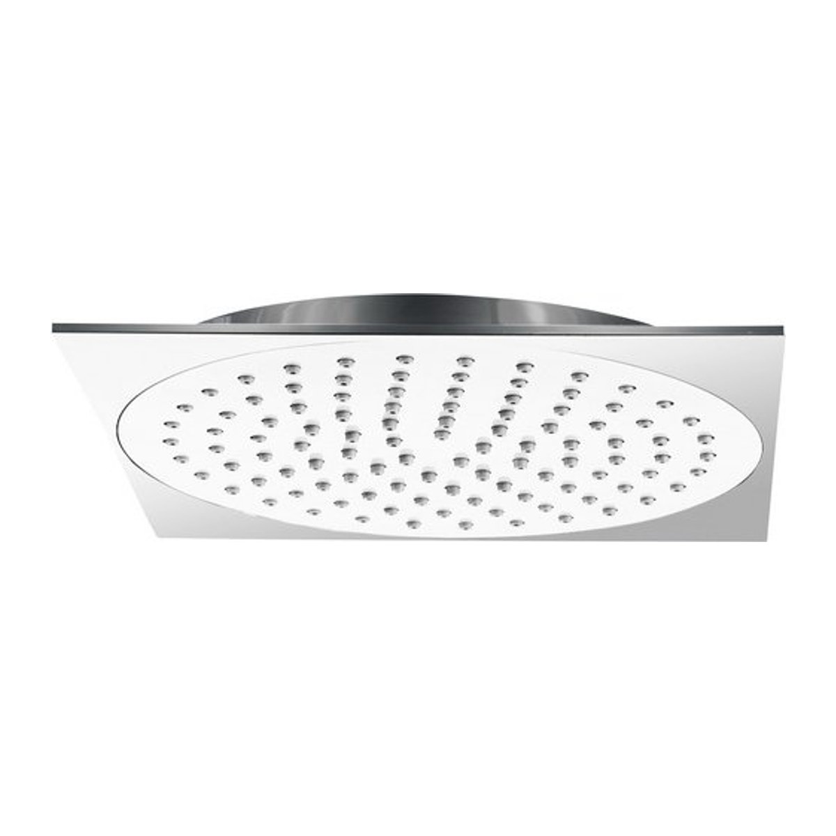 CORNAT Überkopfbrause STYLE in Weiss und Chromfarben, eckiges Design, Höhe: 71 mm - Bild 1