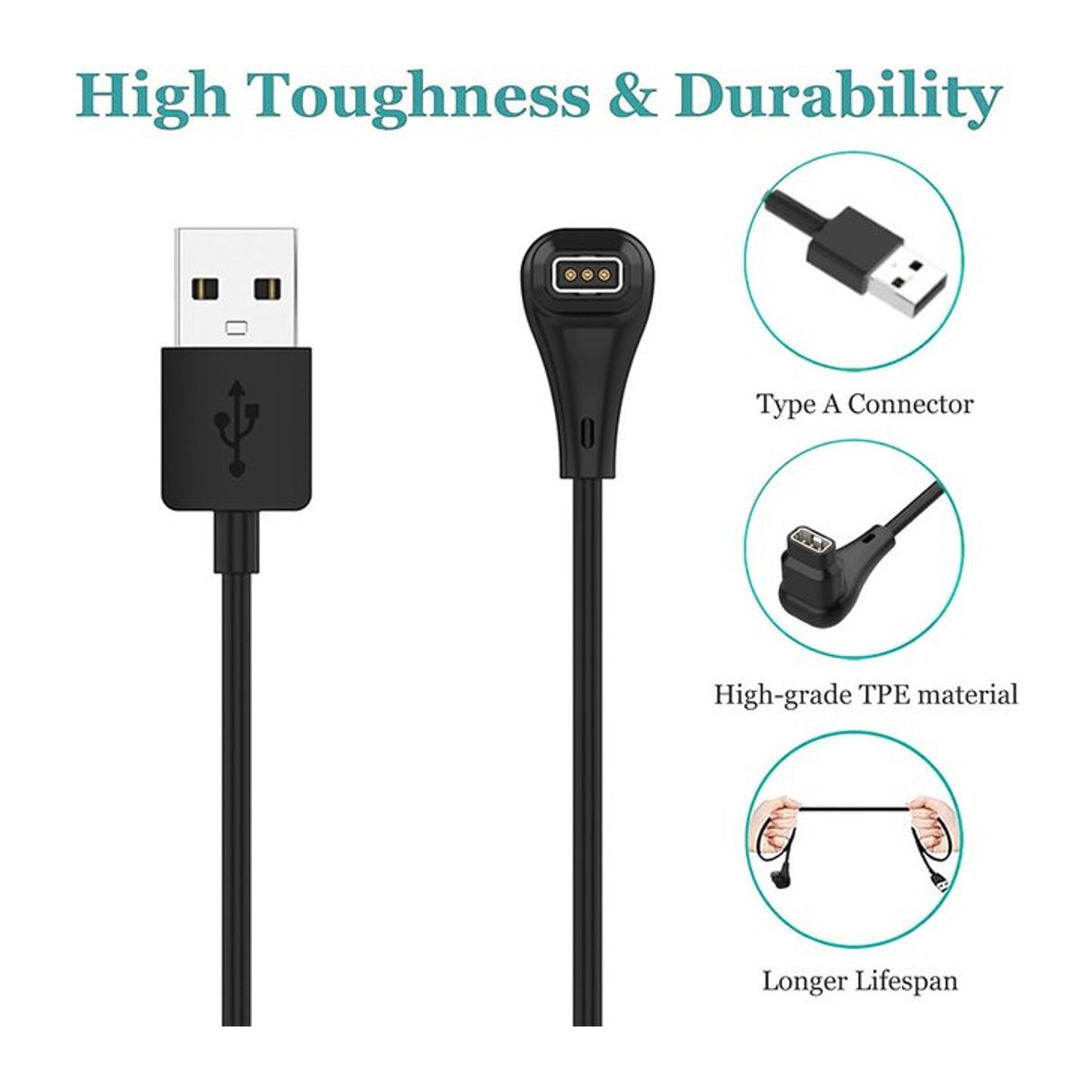 COROS PACE Pro Ladegerät mit USB-A Typ-C Ladekabel in Schwarz - Bild 1