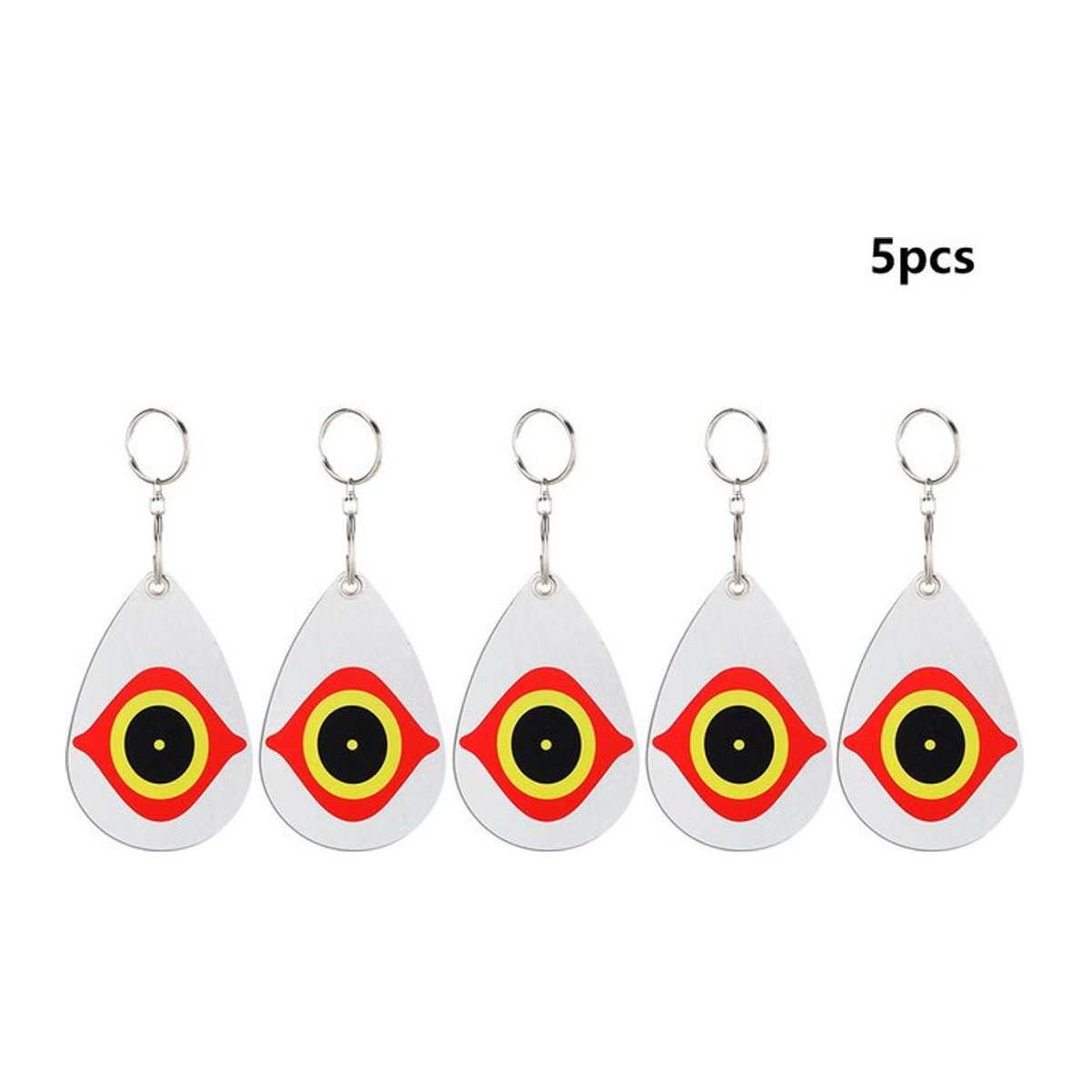 CosyHome 5er Set Reflektierende Vogelabwehr Ornamente mit Augenmuster in Bunt für Garten und Balkon - Bild 1