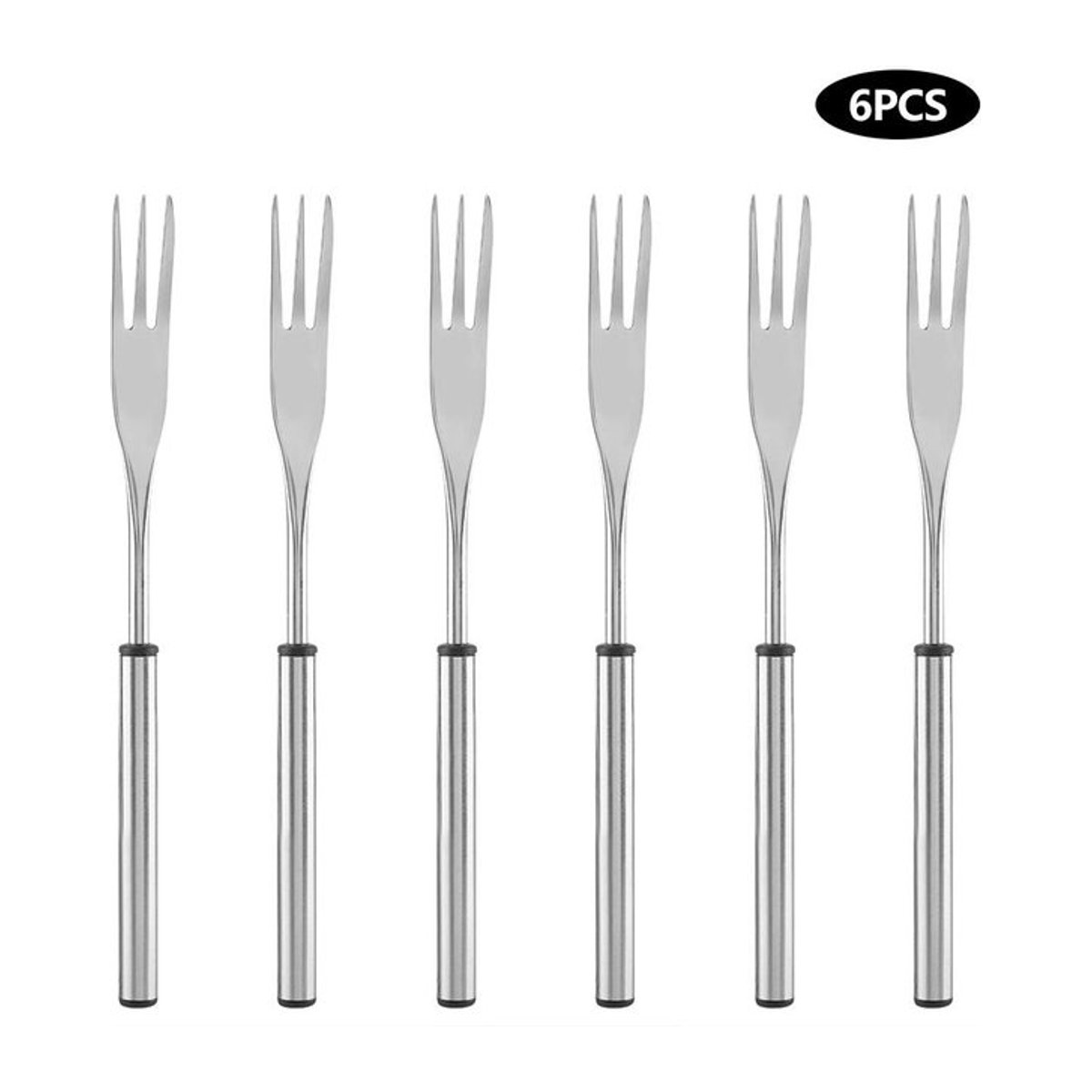 CosyHome 6er Set Edelstahl Hot Pot Gabeln für Outdoor Picknick und BBQ Grillspieße - Bild 1