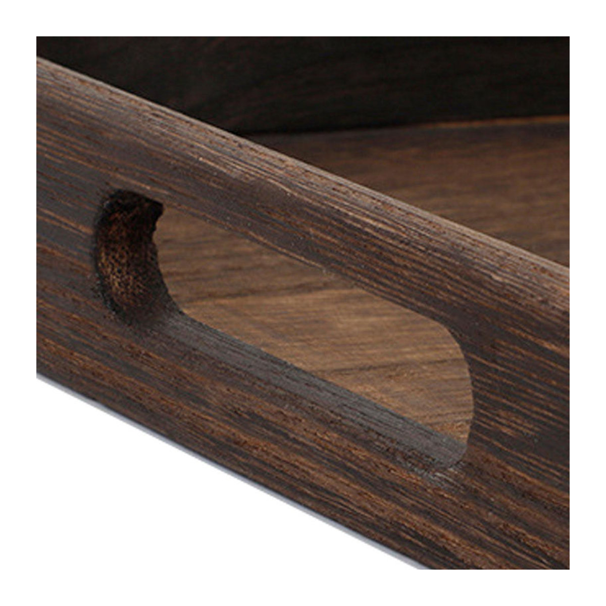 CosyHome Holz-Teetablett in Braun im Vintage-Design, rechteckig - Bild 4