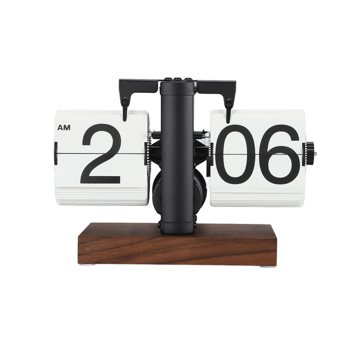 CosyHome Retro Mechanische Flip-Uhr mit Holzbasis, Digitaler Tischwecker im Vintage-Design, mehrfarbig - Bild 6