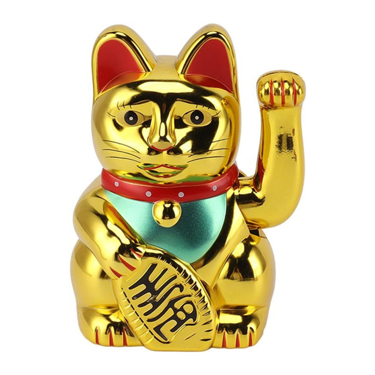 CosyHome Solar-Glückskatze mit winkendem Arm in Gold, Dekoration für Zuhause und Auto, Höhe: 12,7 cm - Bild 1