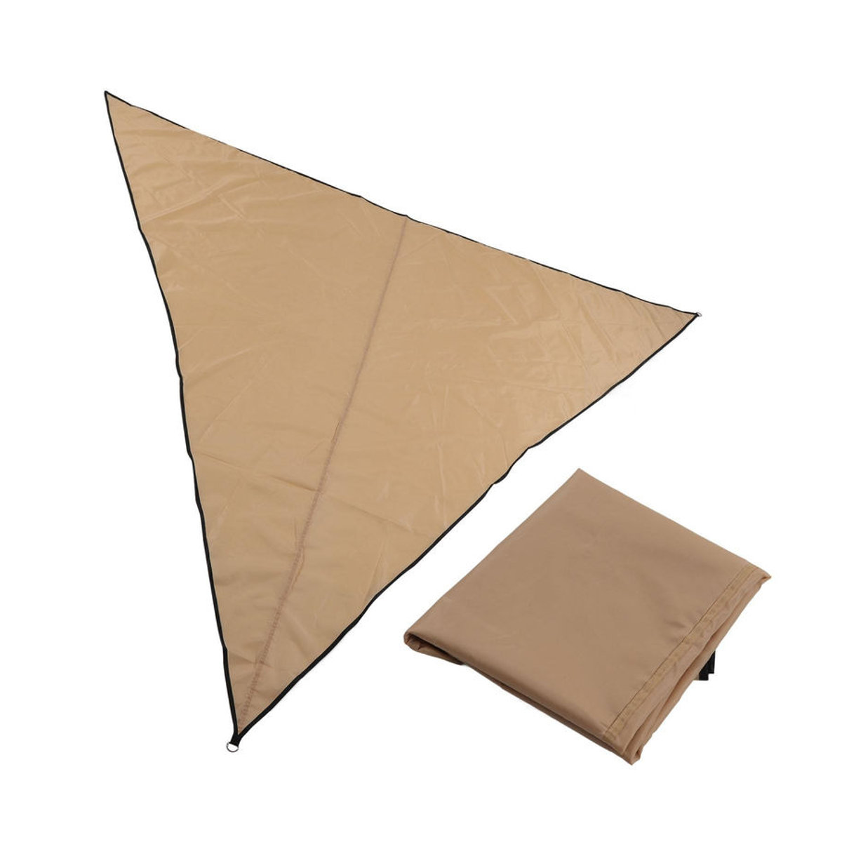 CosyHome Sonnensegel aus Oxford-Chiffon in Beige, faltbar und UV-beständig für Außenbereich und Pool - Bild 3