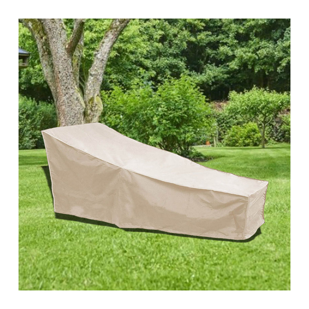 CosyHome Wasserdichte Gartenmöbel Abdeckung für Liegestühle in Beige - Bild 2