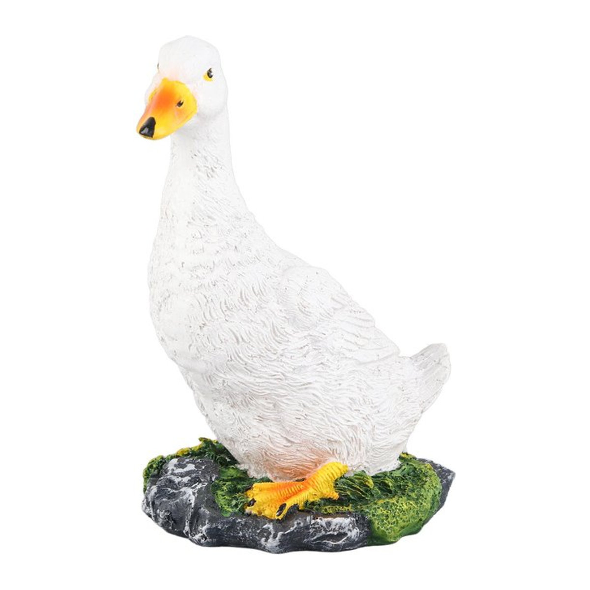 CosyHome Weiße Entenstatue aus Kunstharz als Tierfigur für die Gartendekoration - Bild 1