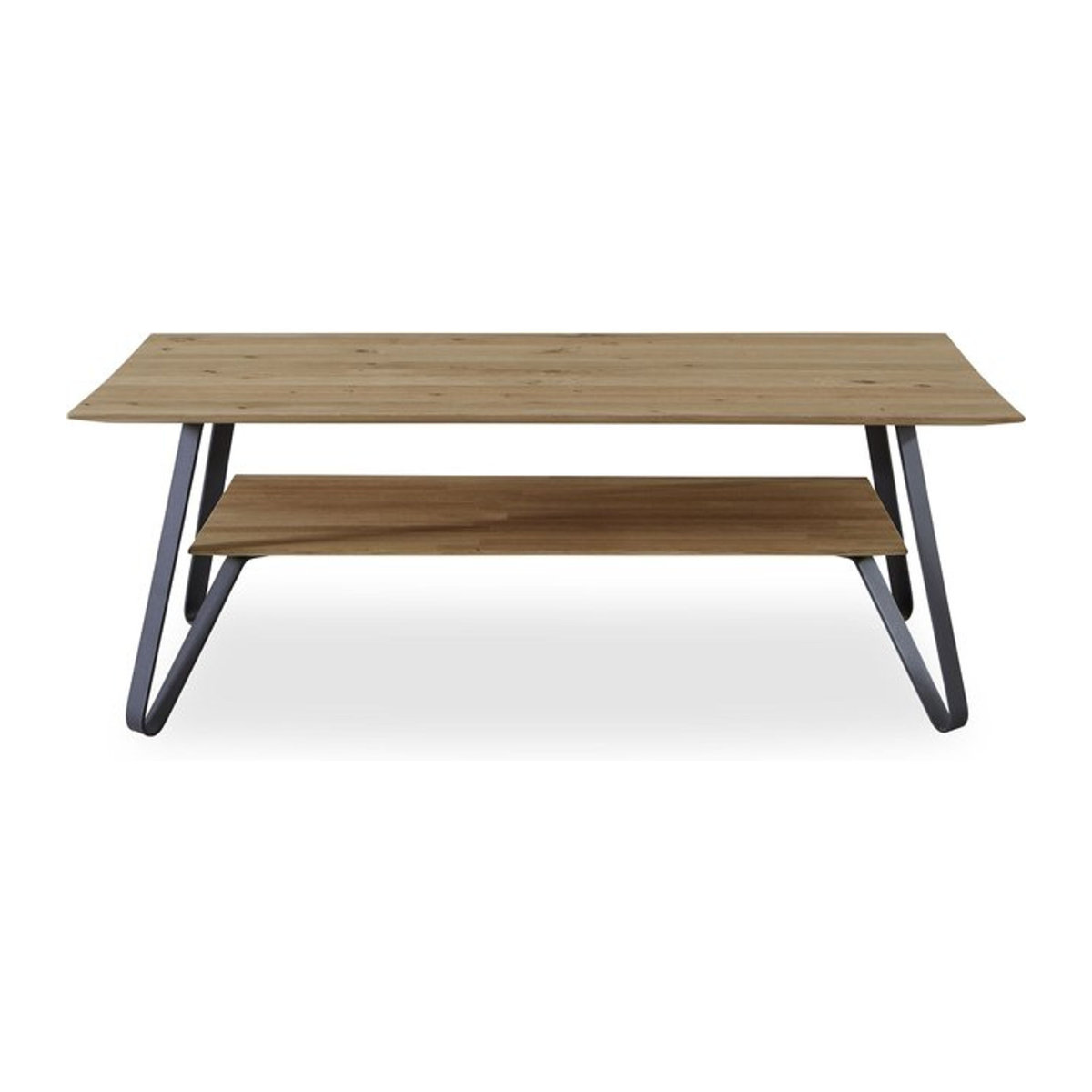 Couchtisch Witlake VAREDO in Eiche Massivholz und Metall, Braun, Rechteckig, B/T/H: 120 x 70 x 30 cm - Bild 1